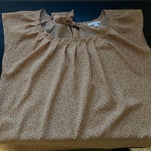 Lauren Conrad mustard floral blouse